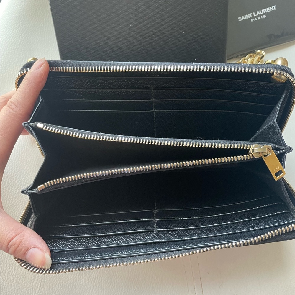 🖤 YSL Saint Laurent Monogram Cassandre Matelassé WOC In Grain De Poudre Leather - Picture 7 of 8